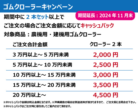 KBL製農業機械用ゴムクローラー（用途・機械メーカー別）｜「荷車用 農機用タイヤ販売 どっとこむ（中部産業株式会社）」