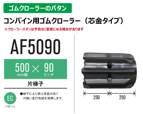 東日興産 ゴムクローラー コンバイン af5090