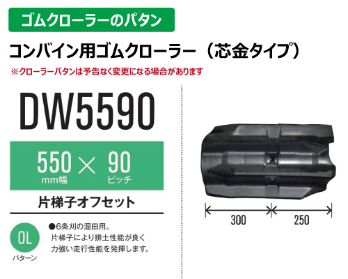 東日興産 ゴムクローラー コンバイン dw5590