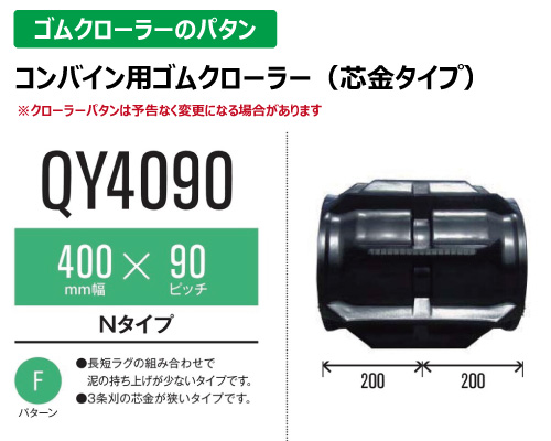 東日興産 ゴムクローラー コンバイン qy4090