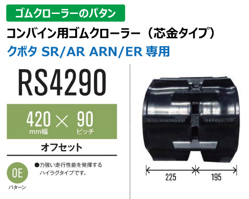 東日興産 ゴムクローラー コンバイン rs4290